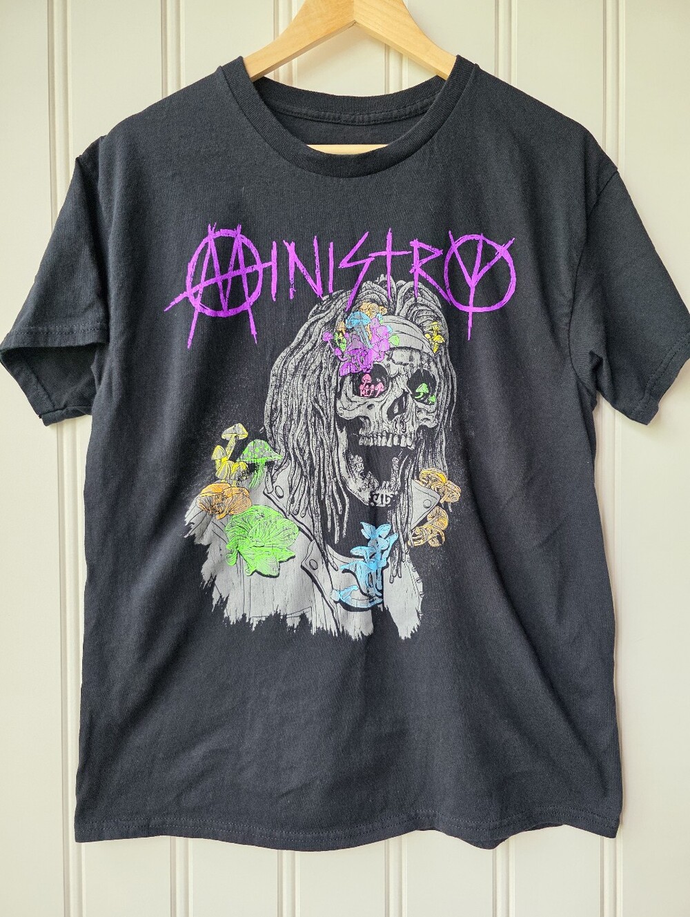 Ministry Mushroom North America 2024 Tour Band Skull Metal T-Shirt Medium